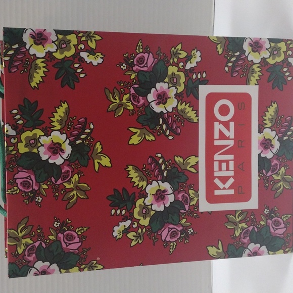 Kenzo Paris Red Floral Paper Bag - Picture 2 of 12